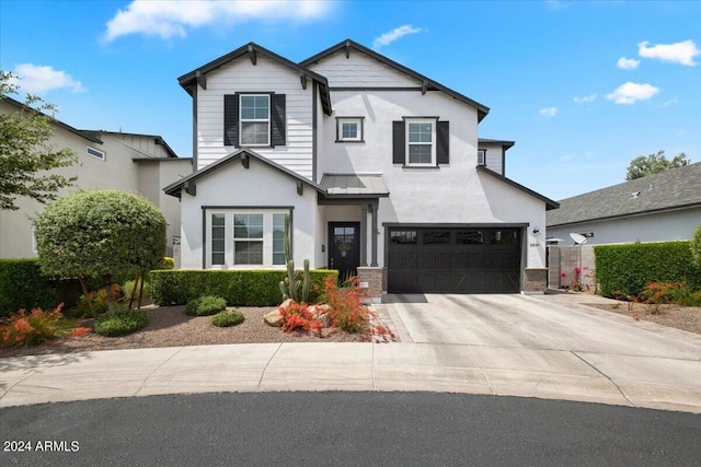 view of property with a garage