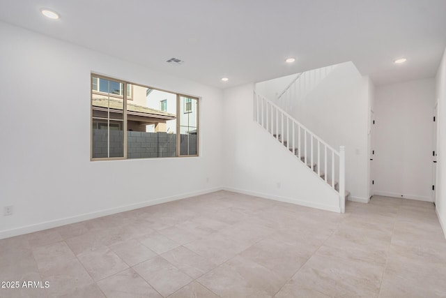 view of tiled spare room