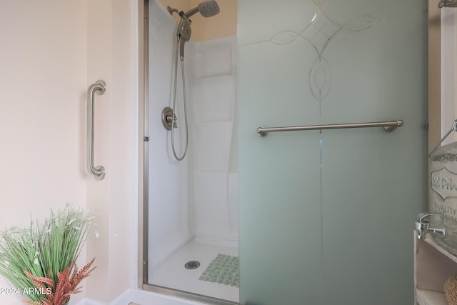 bathroom with an enclosed shower