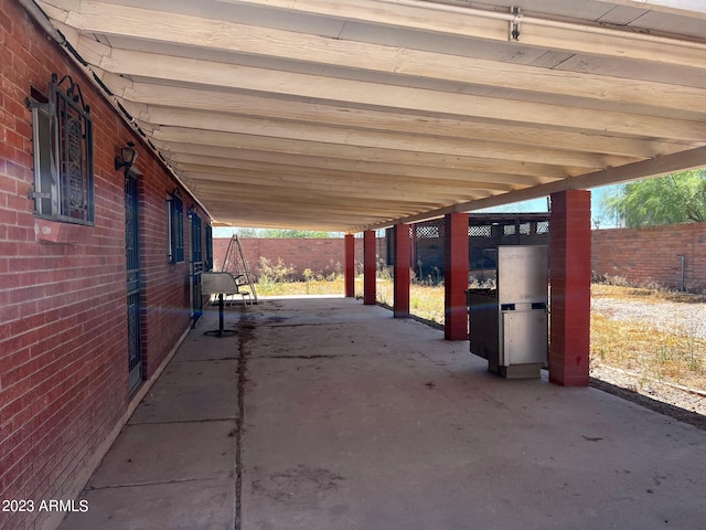 view of horse barn