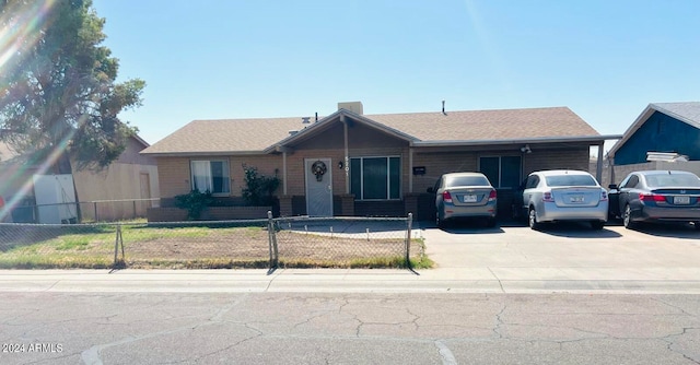 view of ranch-style house