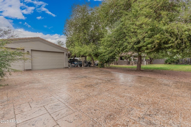 exterior space featuring driveway