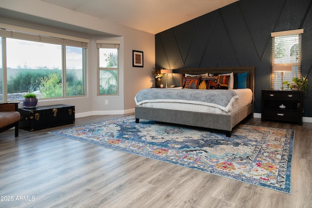 136 E Vera Ln, Tempe, AZ 85284 - bedroom featuring wood finished floors and vaulted ceiling