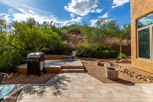 view of patio with grilling area