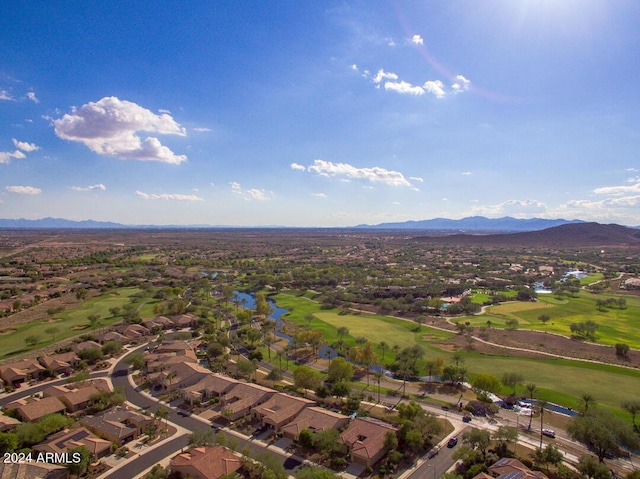 bird's eye view featuring a mountain view