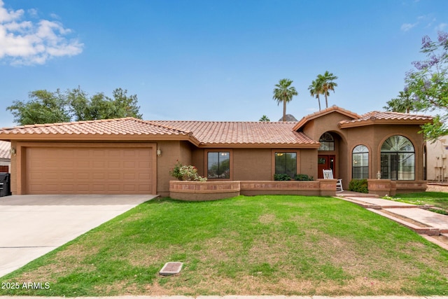 15430 N 19th Way, Phoenix, AZ 85022 - view of front of home with a garage, driveway, stucco siding, and a tiled roof
