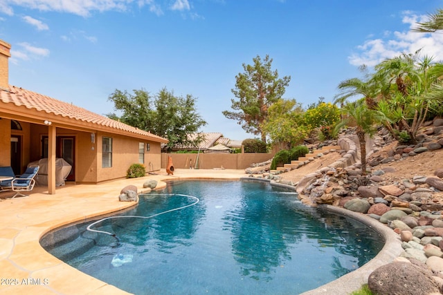15430 N 19th Way, Phoenix, AZ 85022 - view of pool with a patio area and a fenced backyard
