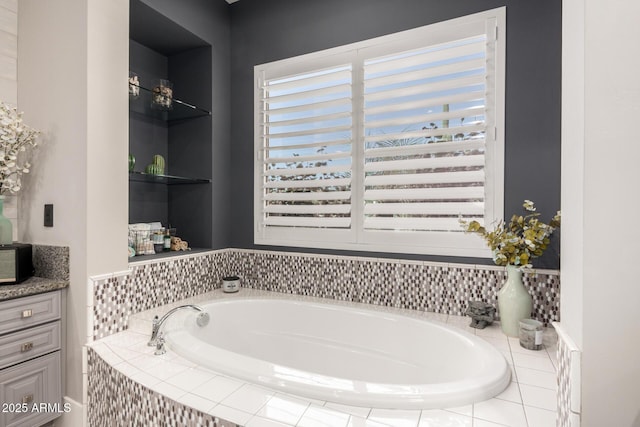 full bathroom with a bath
