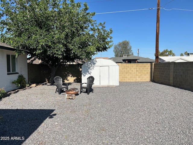 7802 E Hubbell St, Scottsdale, AZ 85257 - fenced backyard with a fire pit
