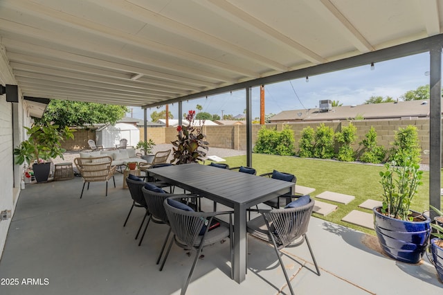 7802 E Hubbell St, Scottsdale, AZ 85257 - view of patio / terrace featuring outdoor dining space