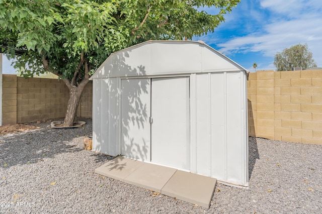 7802 E Hubbell St, Scottsdale, AZ 85257 - view of shed with a fenced backyard