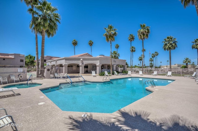 view of pool with a patio