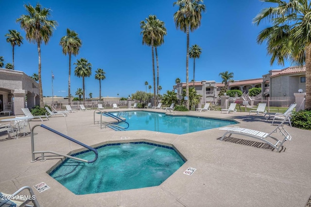 view of pool with a patio