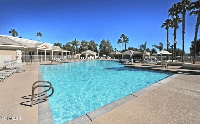 view of pool with a patio area