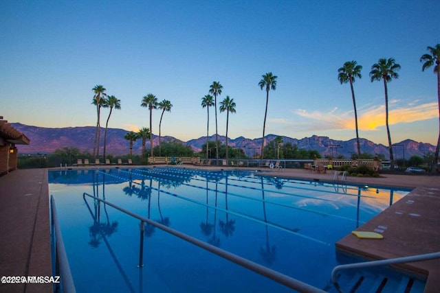 pool featuring a mountain view