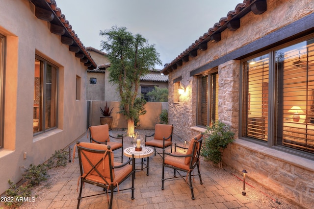 view of patio featuring an outdoor hangout area