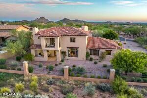 8260 E Sunset View Dr, Gold Canyon, AZ 85118 - exterior space featuring a patio area, stucco siding, fence private yard, and a tile roof