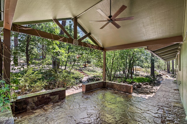 17620 Littlefield Pl, Munds Park, AZ 86017 - view of patio with ceiling fan