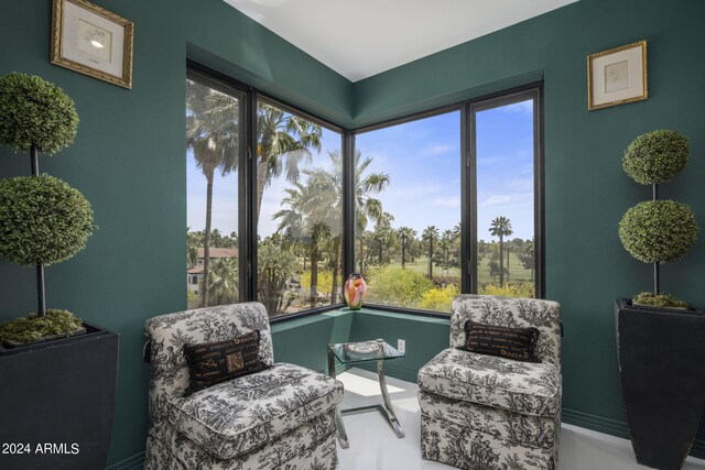 sitting room featuring a wealth of natural light