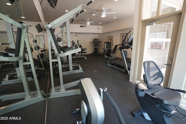 435 W Rio Salado Pkwy Unit 210, Tempe, AZ 85281 - gym featuring ceiling fan
