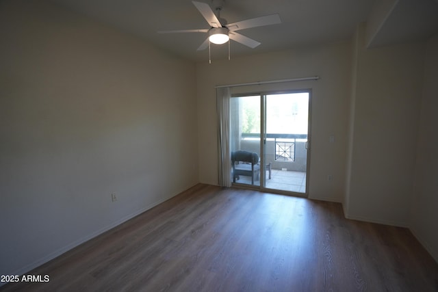435 W Rio Salado Pkwy Unit 210, Tempe, AZ 85281 - spare room featuring wood finished floors, baseboards, and ceiling fan