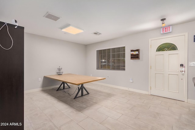 view of tiled foyer entrance