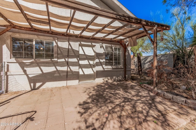 view of patio / terrace with a pergola