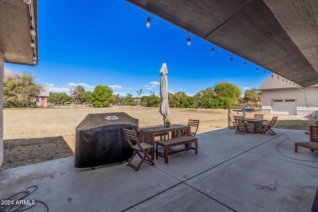 view of patio featuring area for grilling