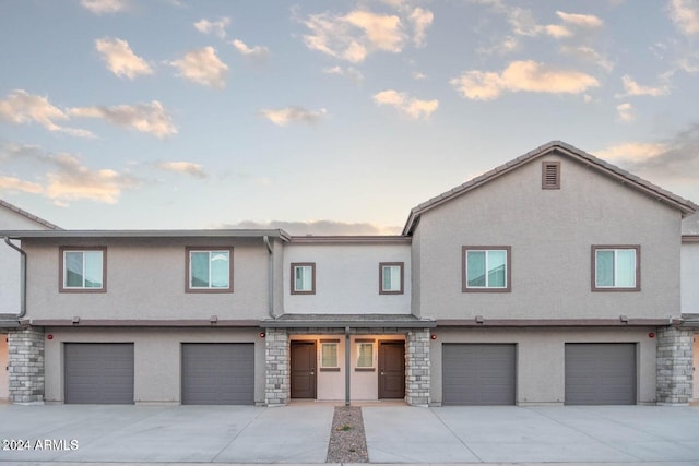 view of property with a garage