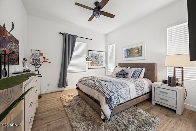 16987 W Princeton Ave, Goodyear, AZ 85395 - bedroom with light wood-type flooring and ceiling fan