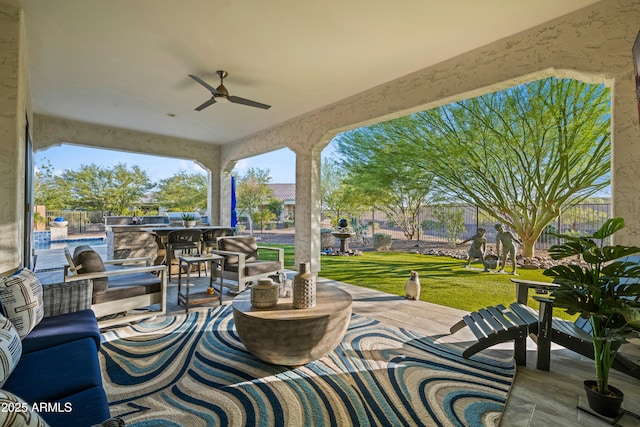 16987 W Princeton Ave, Goodyear, AZ 85395 - view of patio with a ceiling fan