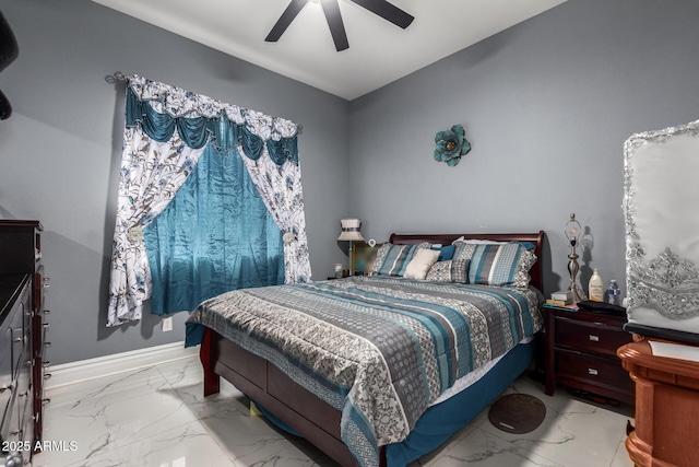 bedroom with ceiling fan