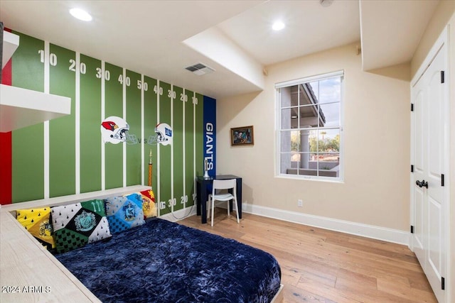 interior space with hardwood / wood-style floors