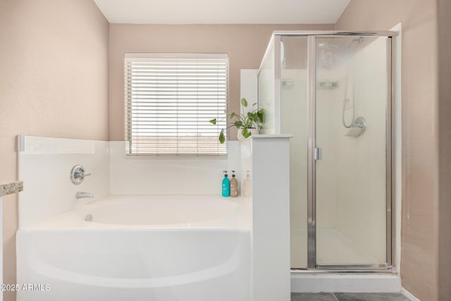 22337 E Via Del Palo, Queen Creek, AZ 85142 - bathroom featuring a stall shower and a garden tub
