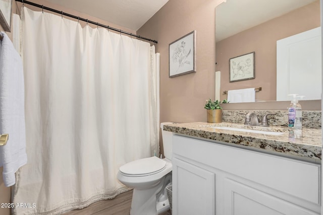 22337 E Via Del Palo, Queen Creek, AZ 85142 - full bathroom with wood finished floors, toilet, and vanity