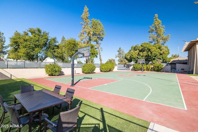 view of basketball court