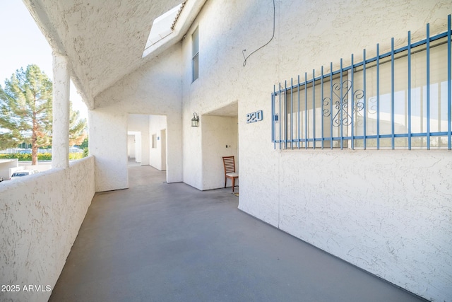 view of patio / terrace featuring a balcony