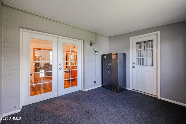 interior space featuring french doors