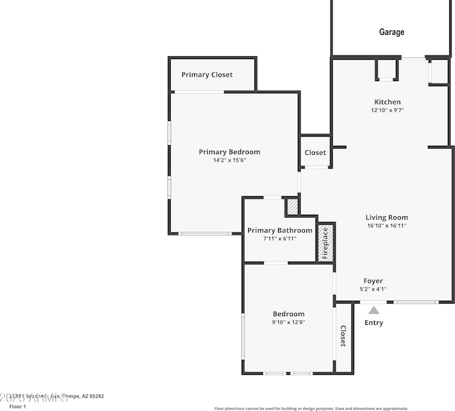 2333 E Southern Ave Unit 1023, Tempe, AZ 85282 - view of room layout