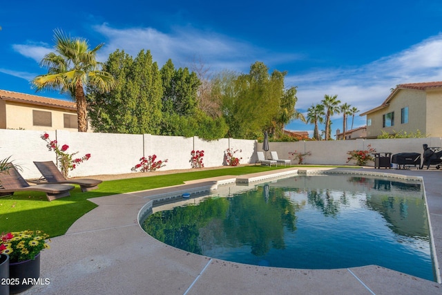 view of pool with a patio