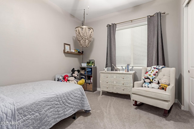 view of carpeted bedroom