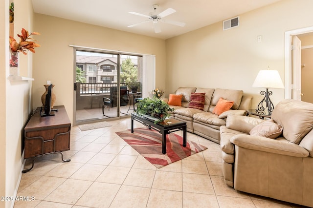 14950 W Mountain View Blvd Unit 7209, Surprise, AZ 85374 - living area featuring light tile patterned floors and a ceiling fan