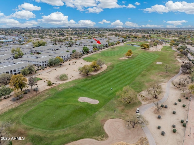 aerial view with golf course view