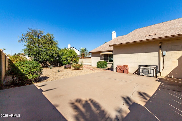 view of patio with a fenced backyard