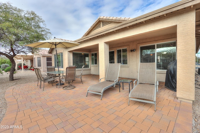 view of patio / terrace featuring grilling area