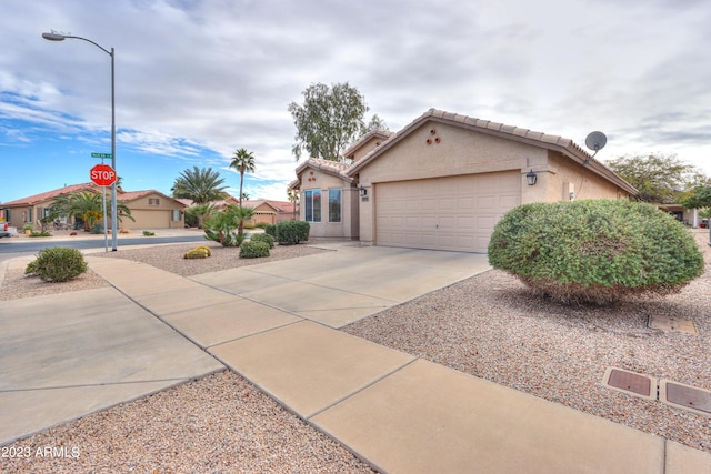 view of front of home featuring a garage