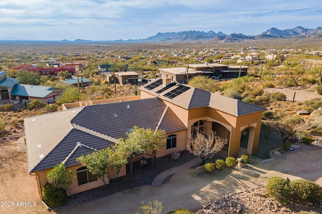 bird's eye view featuring a mountain view