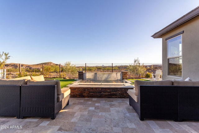 view of patio with outdoor lounge area