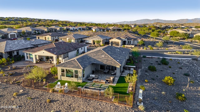 aerial view featuring a mountain view