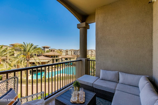 balcony with a residential view